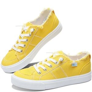 Vibrant Yellow Canvas Sneakers